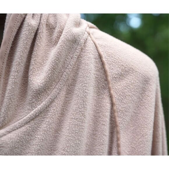 Vintage 90s Talbots Tan Hooded Zip Up Sweatshirt - Picture 3 of 7